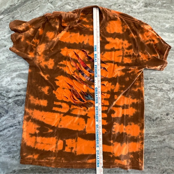 Freddy Krueger Nightmare on Elm Street slashed tie dyed shirt size Large (O1) - Picture 7 of 8